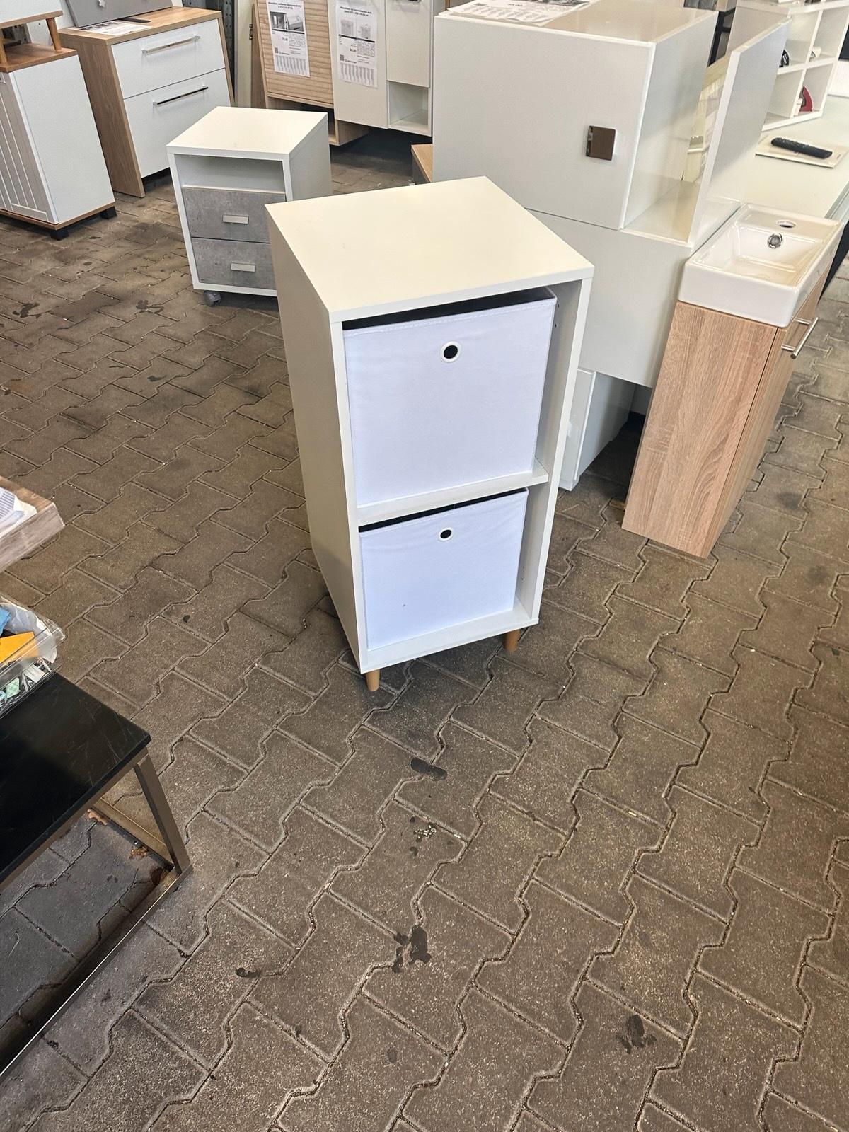 Weißes Regal mit 2 offenen Fächern - Bild 2