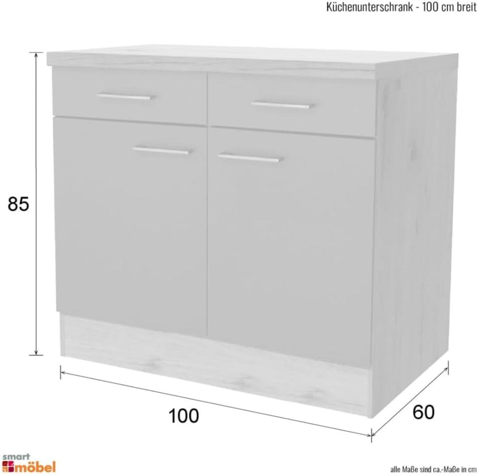 Küchenunterschrank Basaltgrau 100 cm - Bild 4