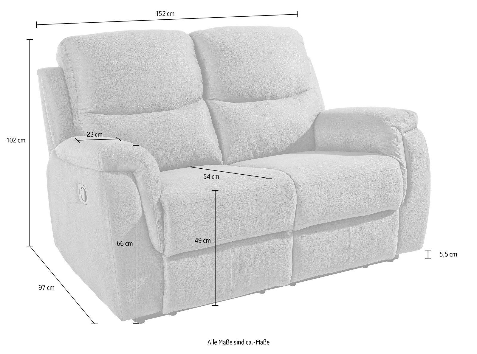 Luxus 2-Sitzer Sofa mit Relaxfunktion - Bild 6