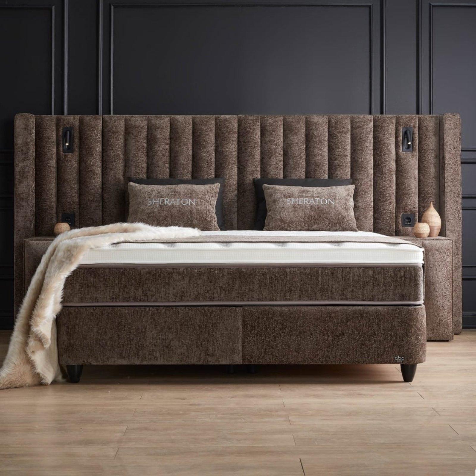 Luxuriöses Boxspringbett 160x200 cm in Brown - Bild 3