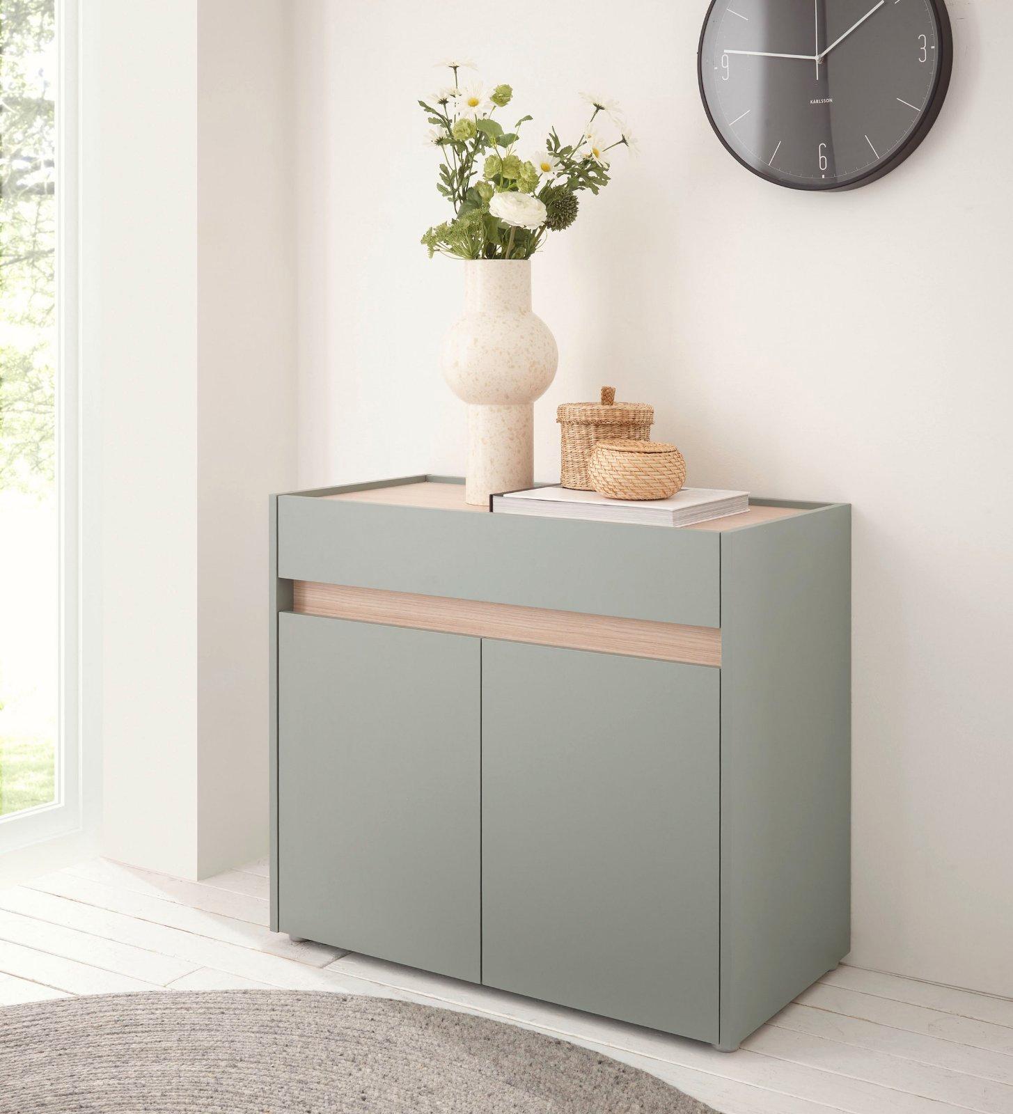 Moderne Kommode mit 2 Türen und Schubkasten