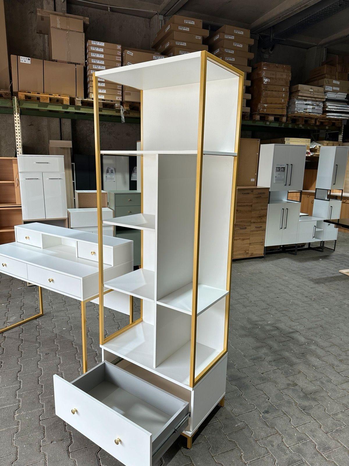 Modernes Schreibtisch-Set mit Bücherregal - Bild 9
