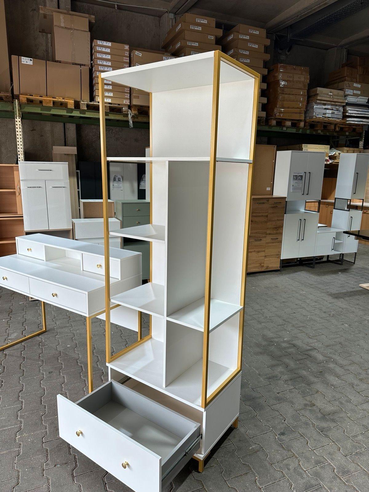 Modernes Schreibtisch-Set mit Bücherregal - Bild 10