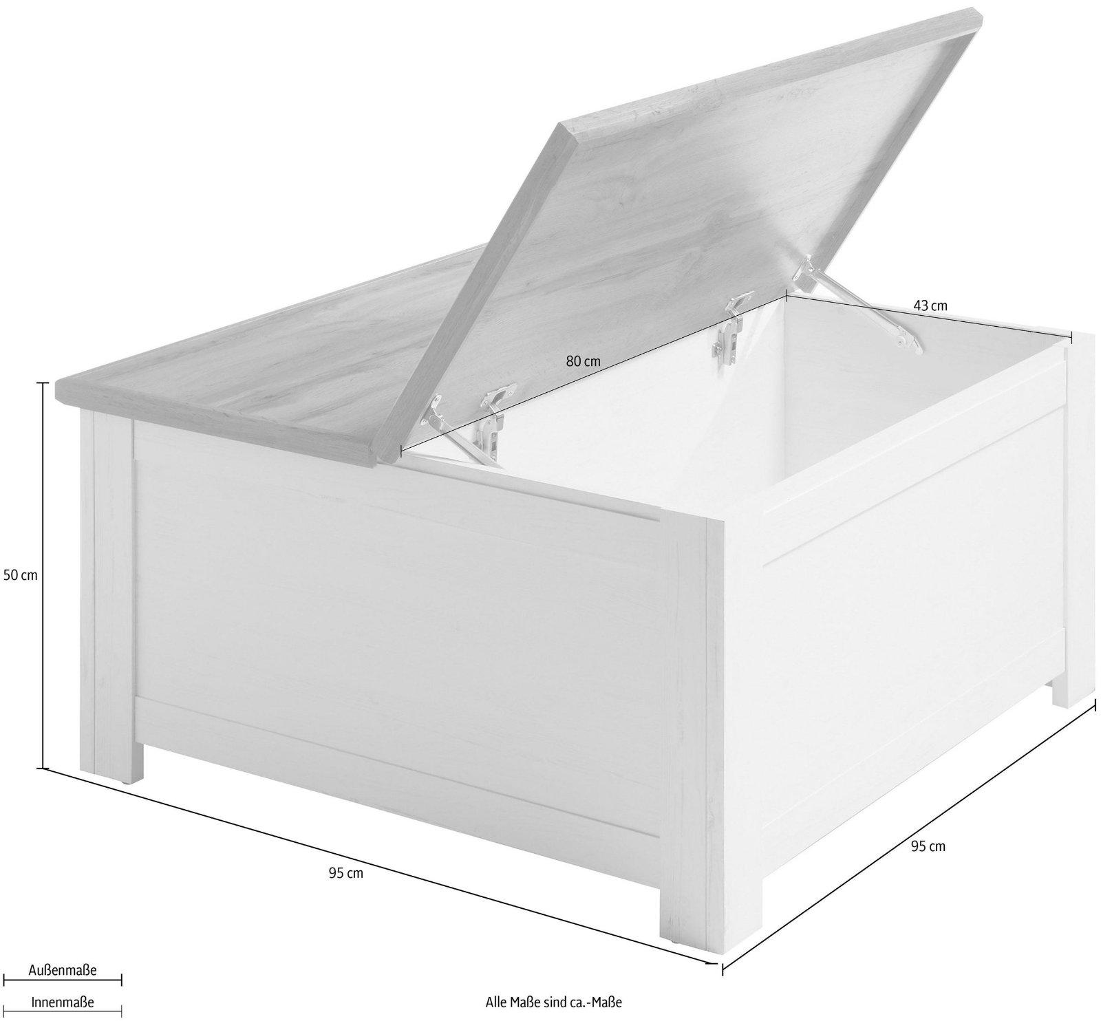 Moderner Couchtisch mit Stauraum 95 cm - Bild 3