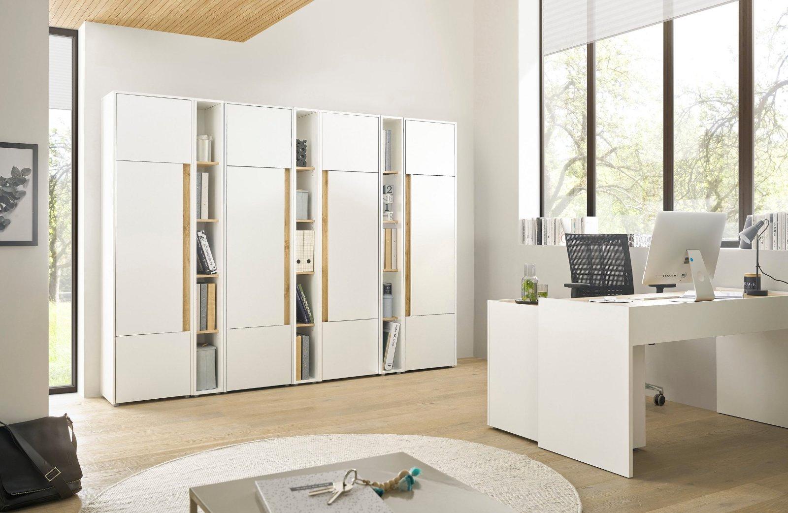 Modernen Aktenschrank in Weiß, 50 cm breit - Bild 2