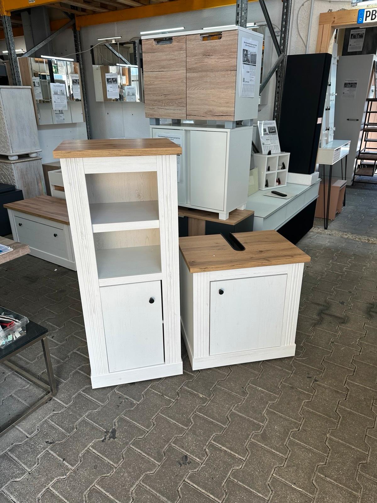 Bad Möbel Set: Waschbeckenunterschrank & Midischrank