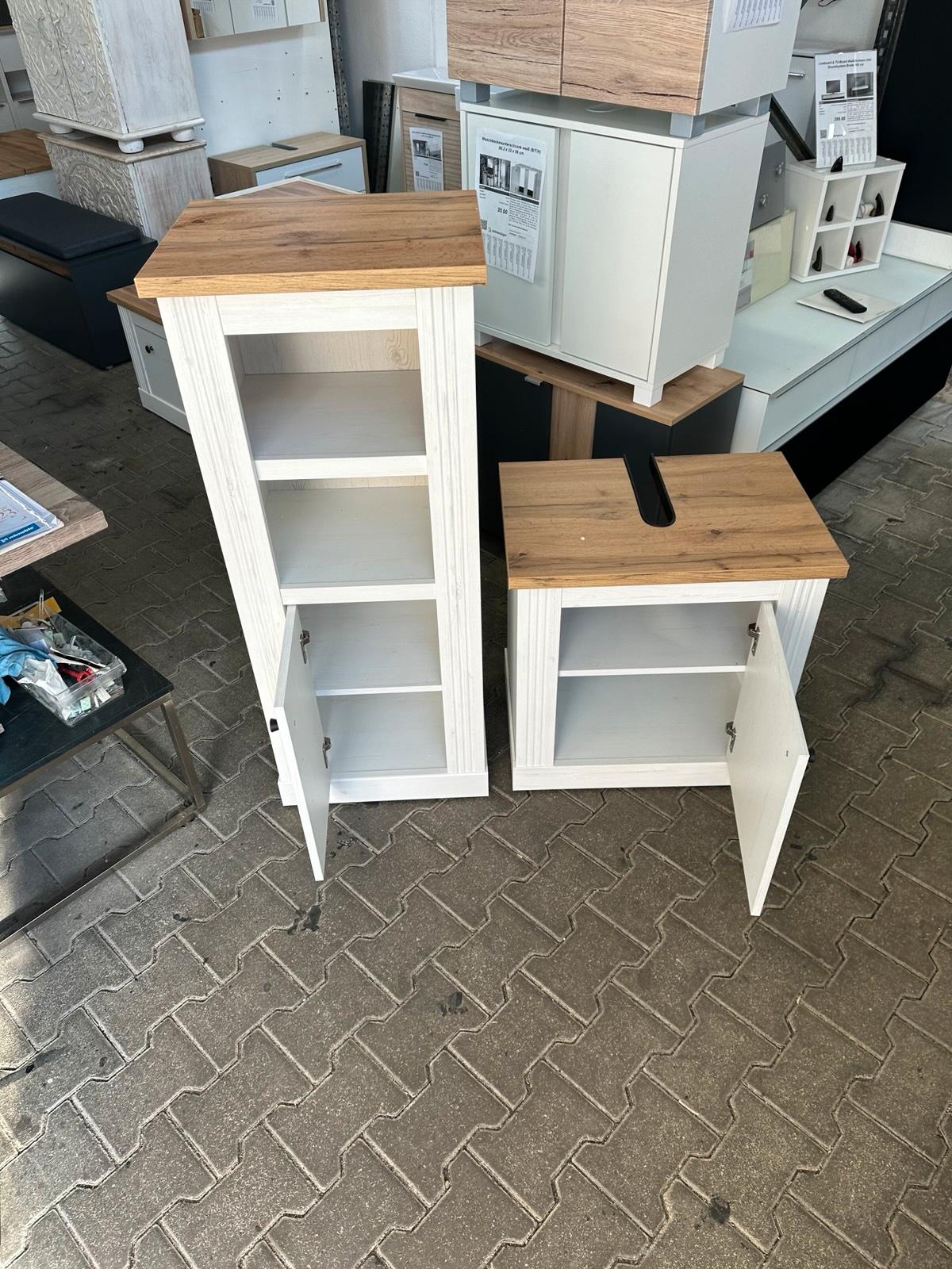 Bad Möbel Set: Waschbeckenunterschrank & Midischrank - Bild 4