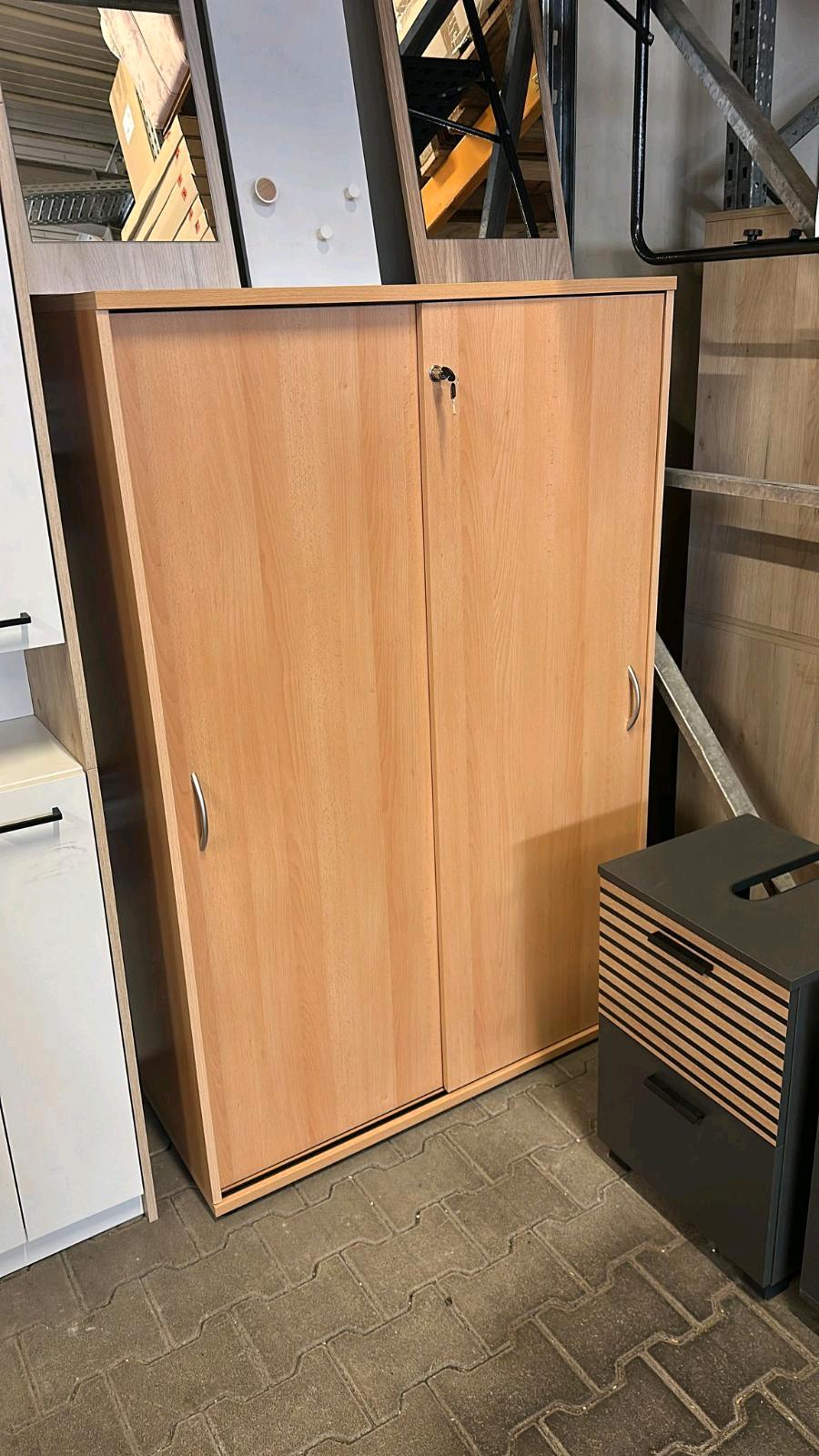 Schiebetürenschrank in Buche - 100x39,5x153 cm