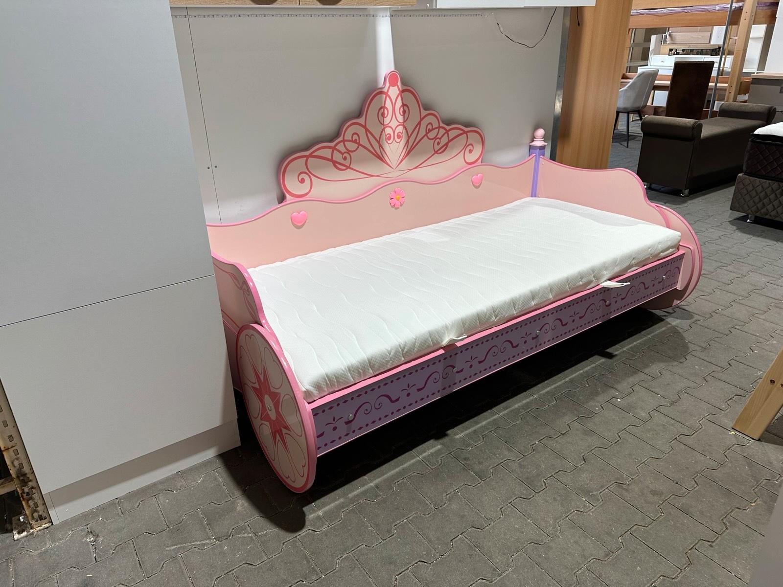 Kinderbett Princess 90x200 cm Rosa