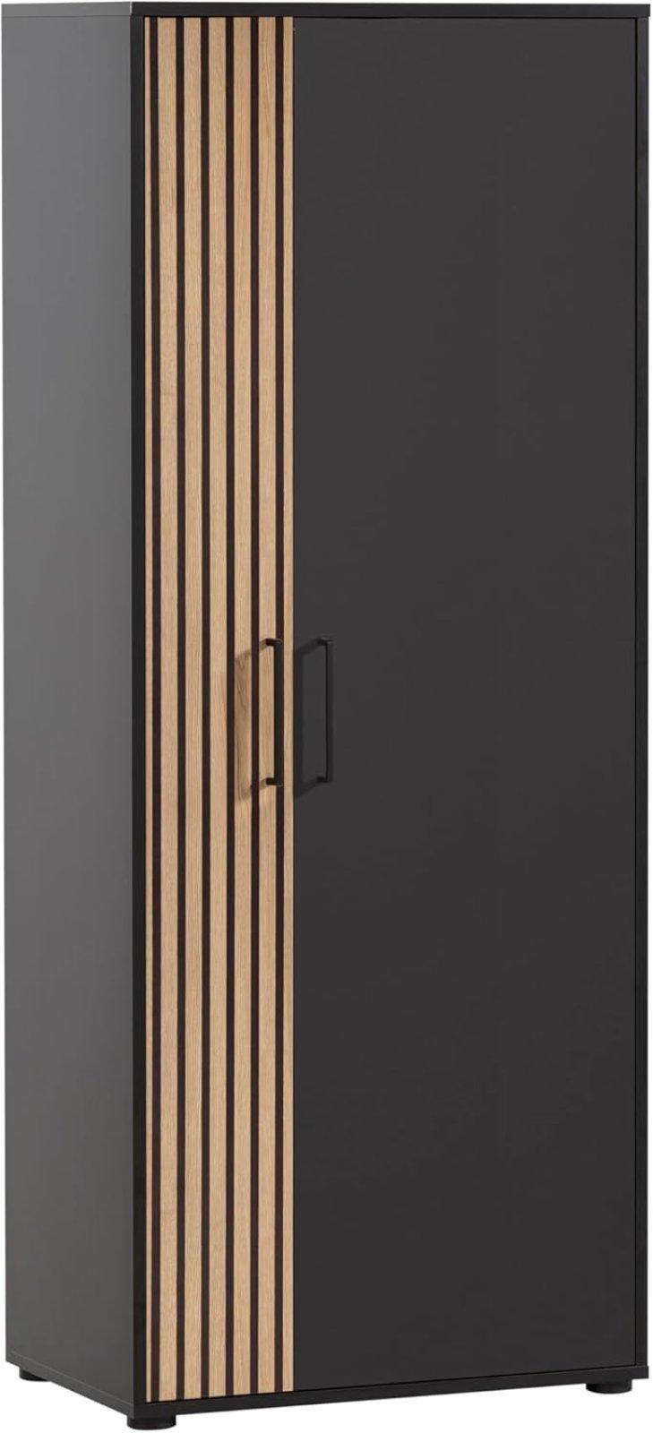 Aktenschrank Schwarzmatt mit Akustikpaneel-Optik - Bild 2