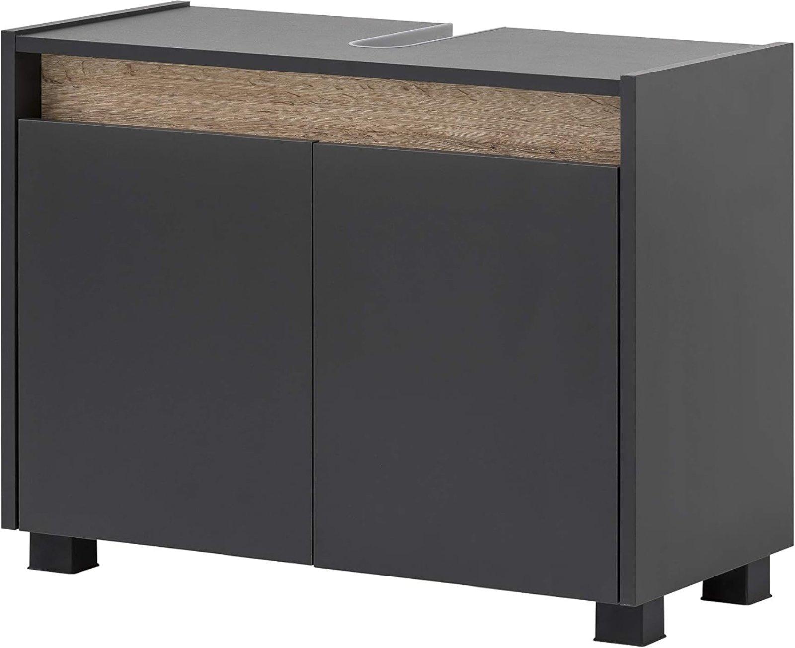 Waschbeckenunterschrank anthrazit 80 cm - Bild 2