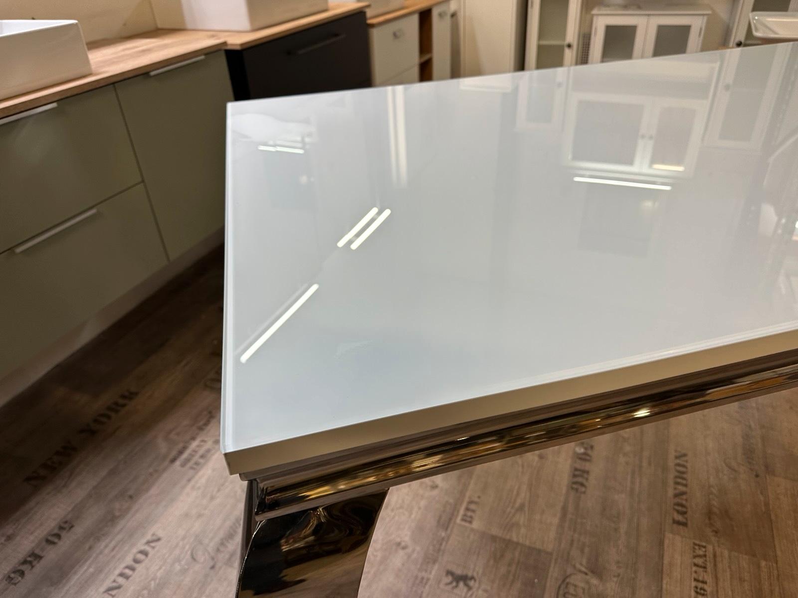 Designer Esstisch Edelstahl Chrom 180x90 cm - Bild 3