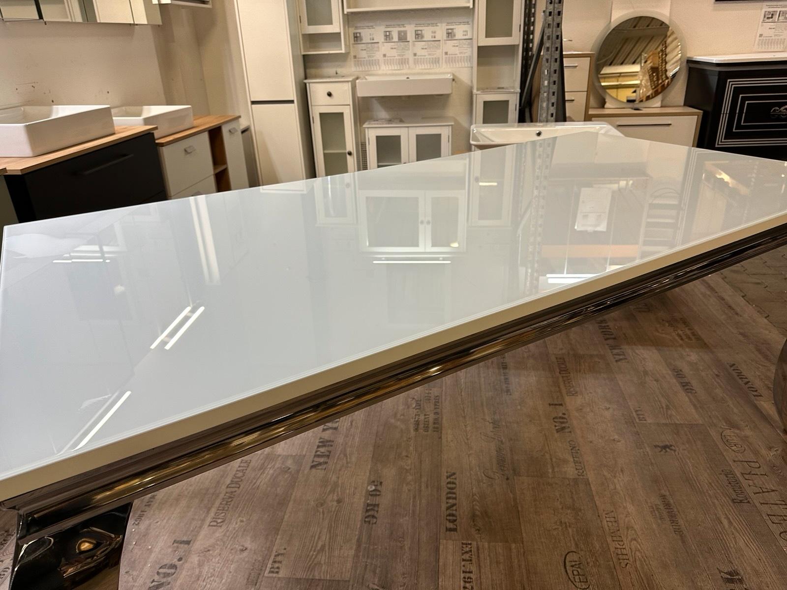 Designer Esstisch Edelstahl Chrom 180x90 cm - Bild 6