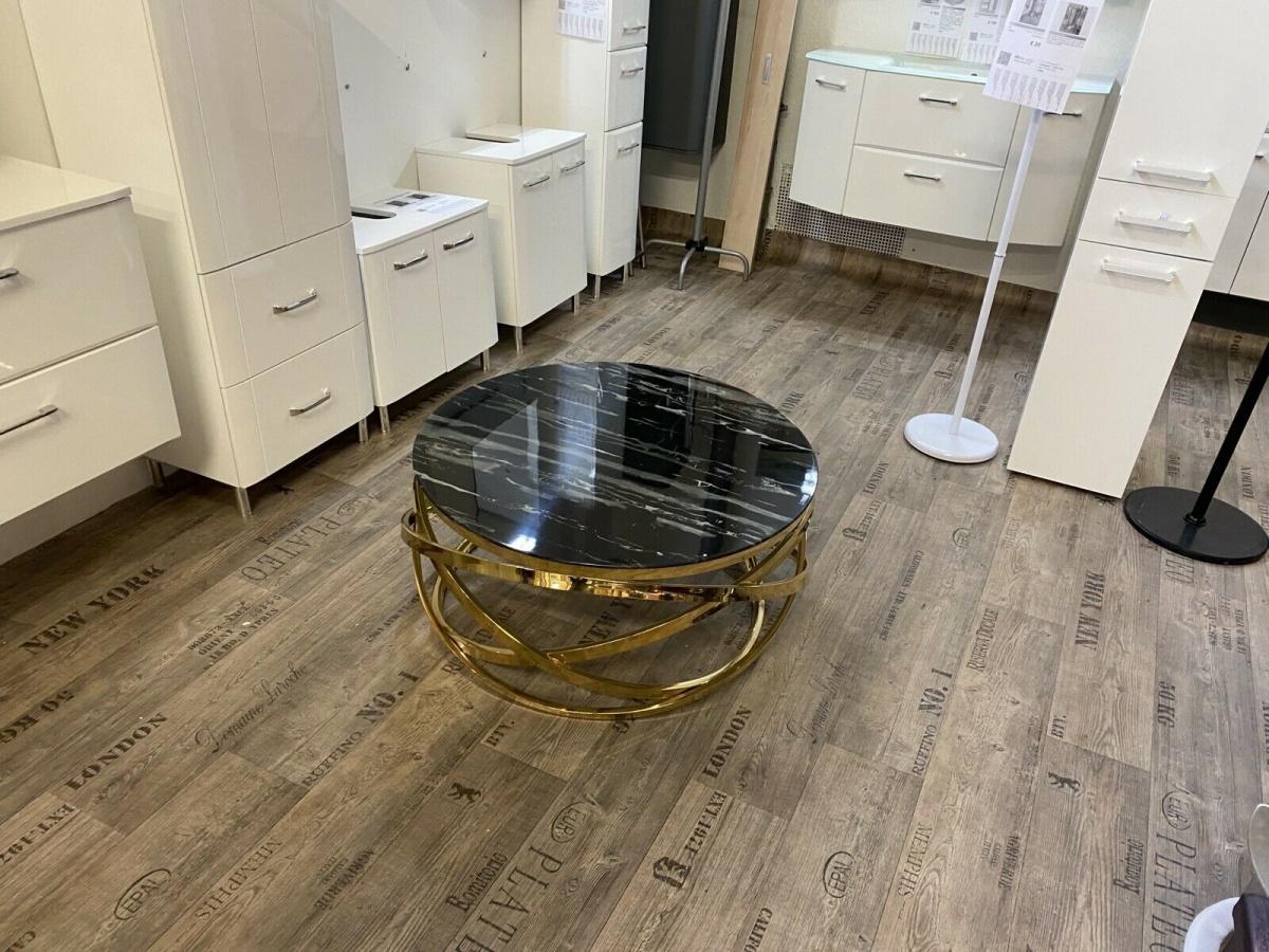 Runder Couchtisch Ø 90 cm – Schwarz Gold - Bild 7