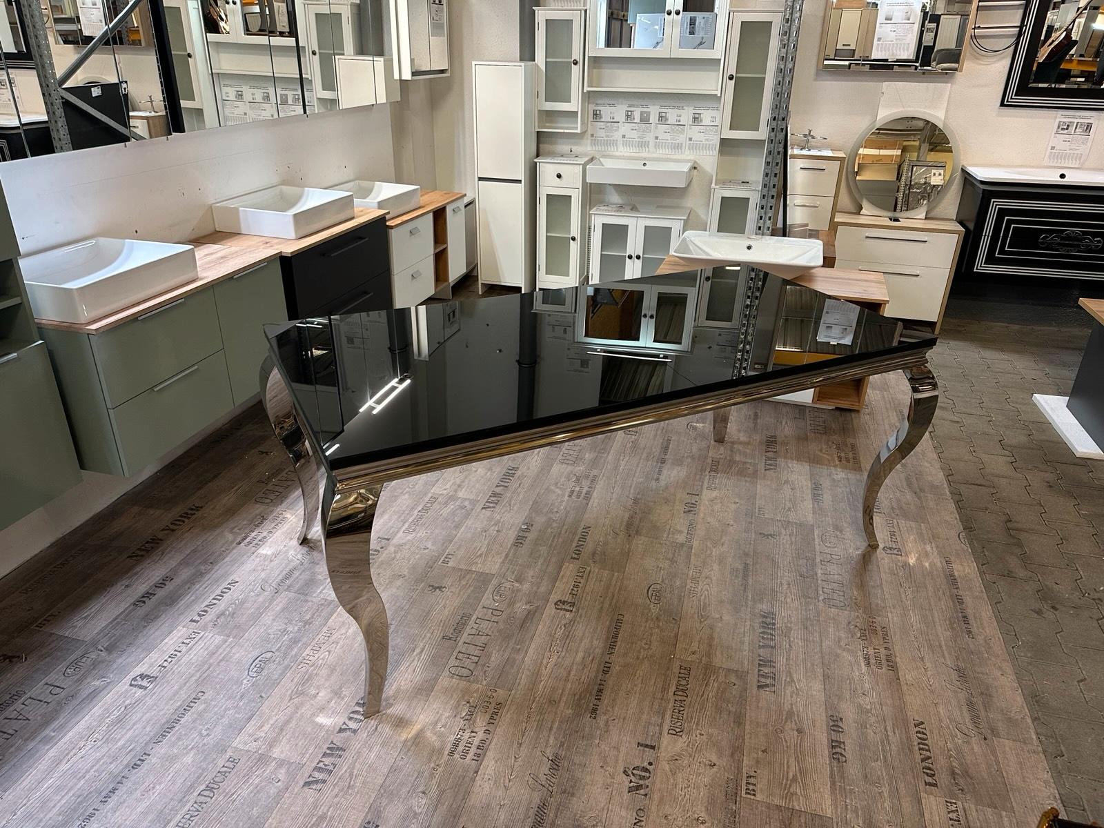 Designer Esstisch Edelstahl 180x90cm