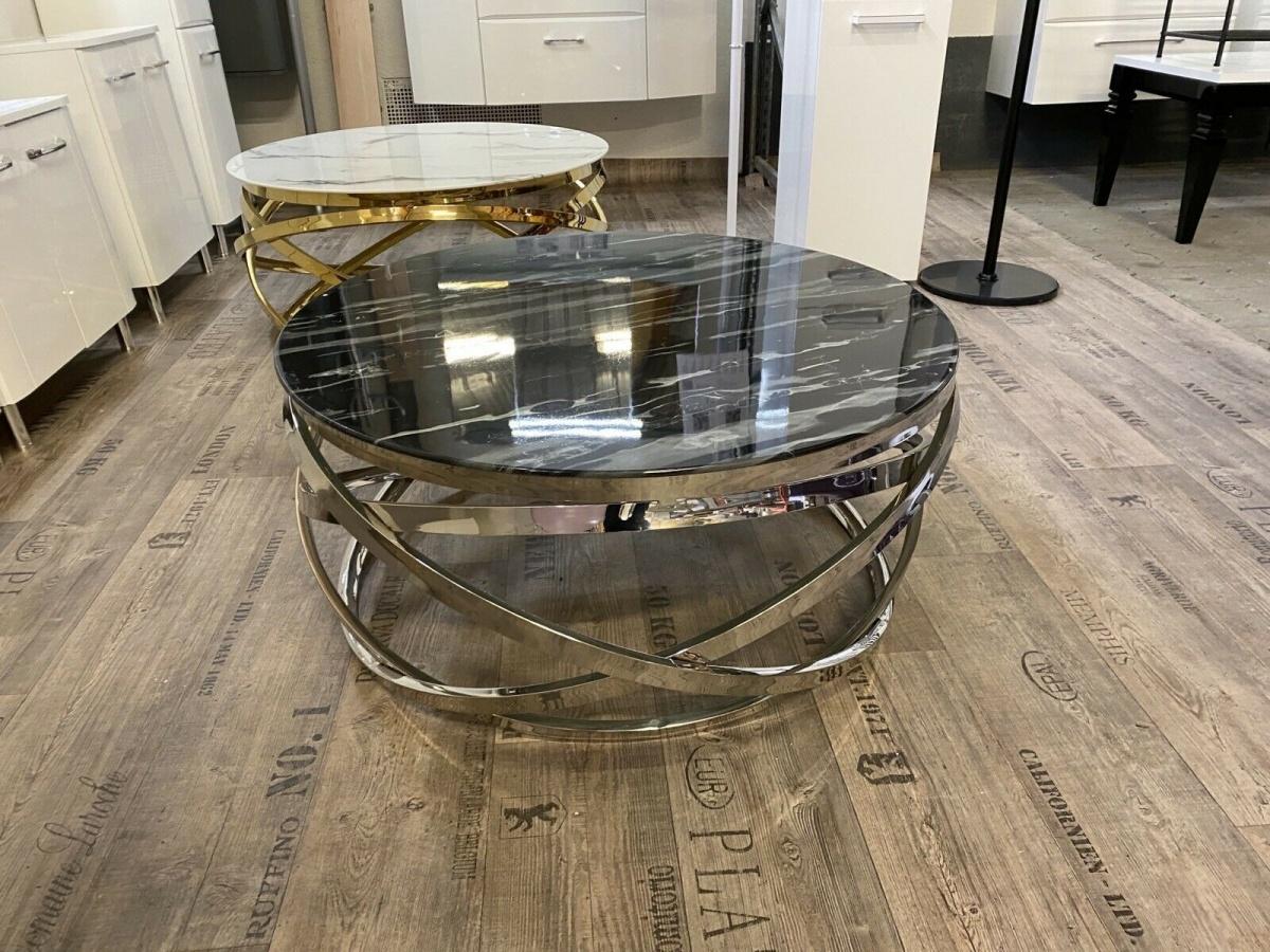 Runder Couchtisch Ø 90 cm mit Marmor-Optik - Bild 2