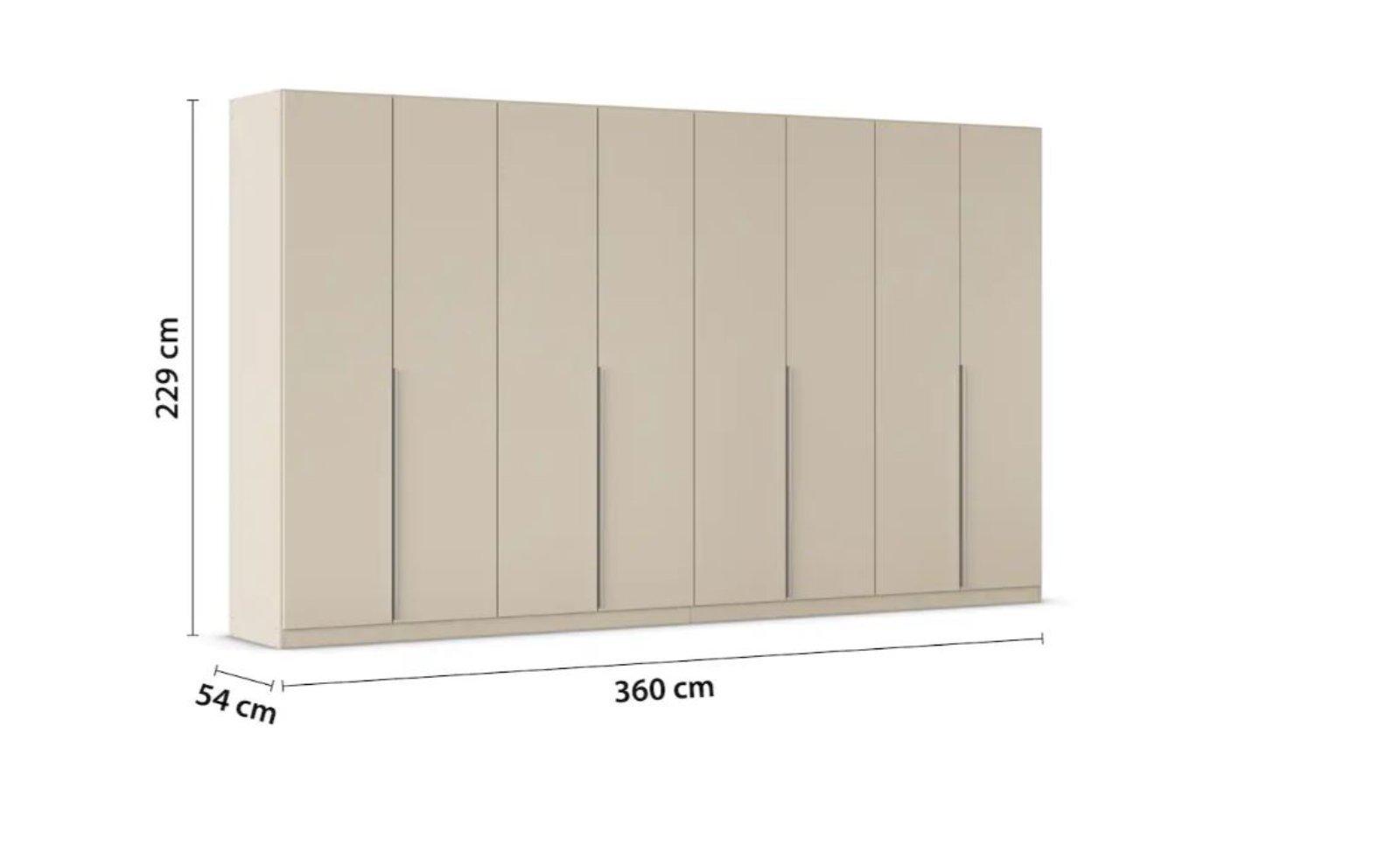 Großer Drehtürenschrank 360 cm in Beige - Bild 2