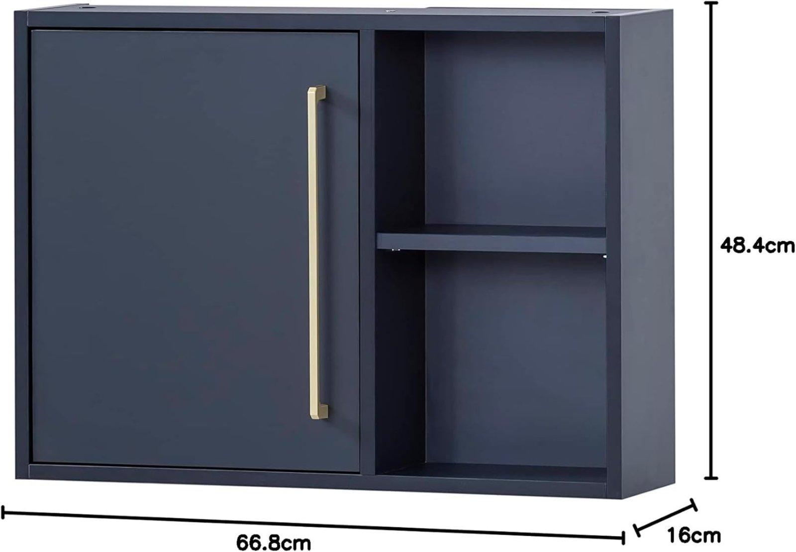 Hängeschrank Nachtblau/Gold 66,8 x 16 x 48,4 cm - Bild 3