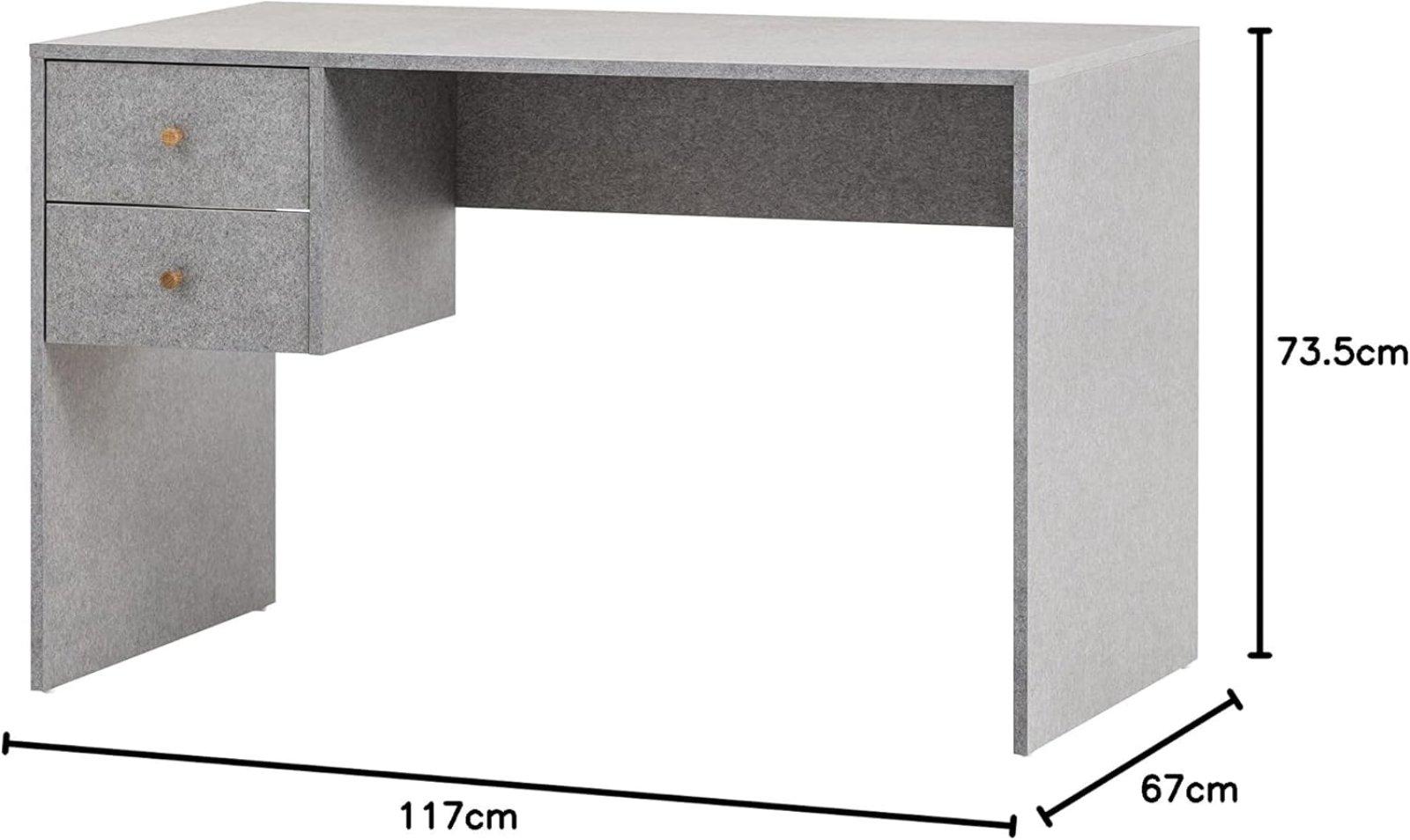 Schreibtisch mit 2 Schubkästen - 117 x 67 cm - Bild 3