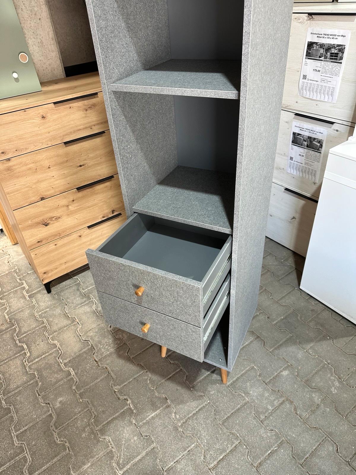 Hochschrank Grau mit 2 Schubkästen - Bild 8