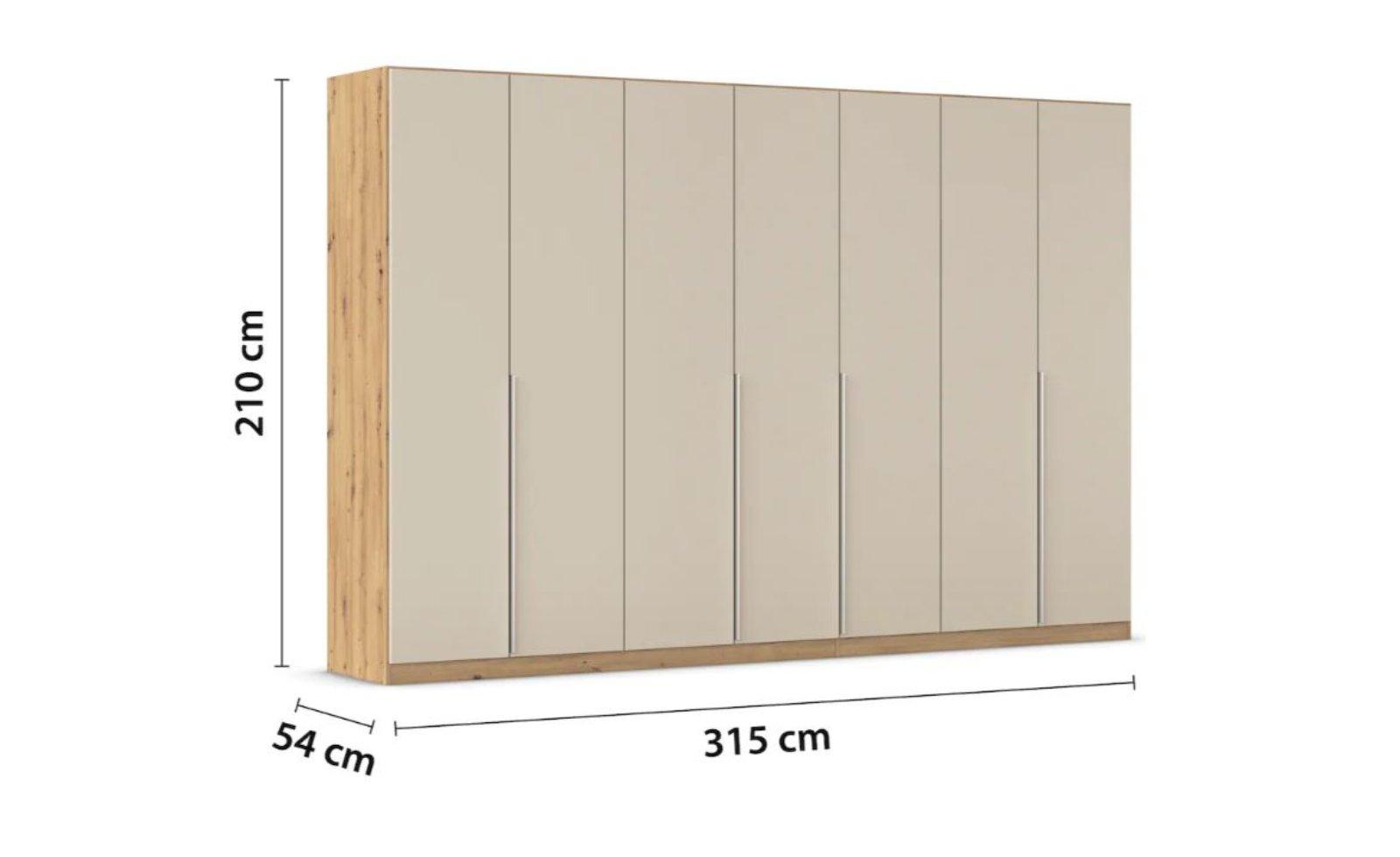 Drehtürenschrank 315 cm - Eiche Artisan - Bild 4