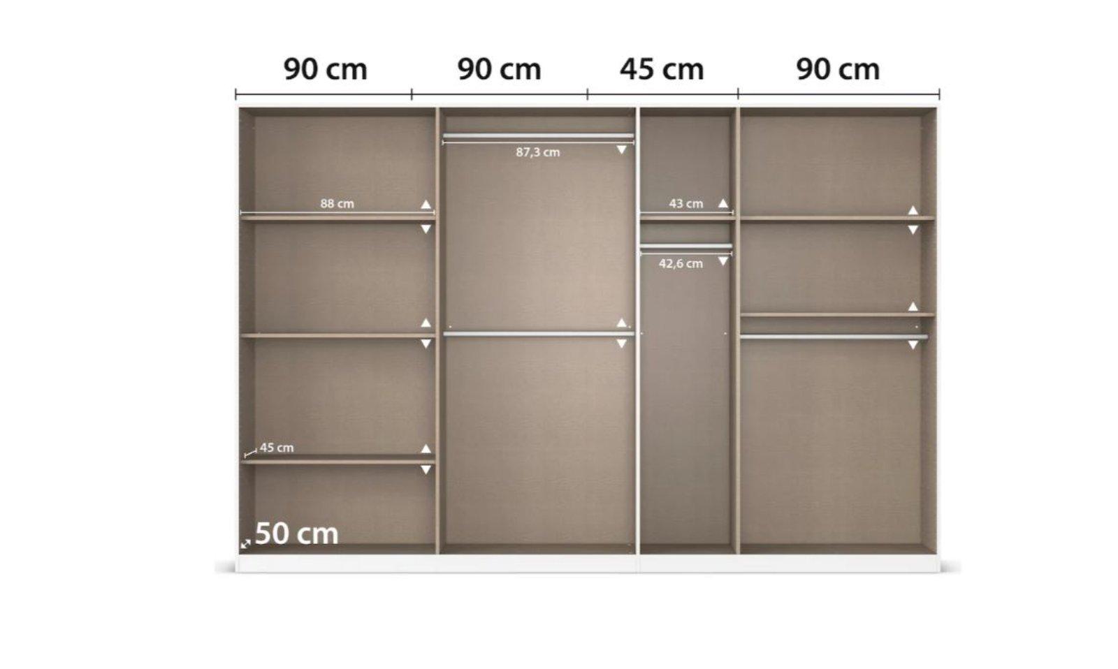 Drehtürenschrank 315 cm - Eiche Artisan - Bild 5