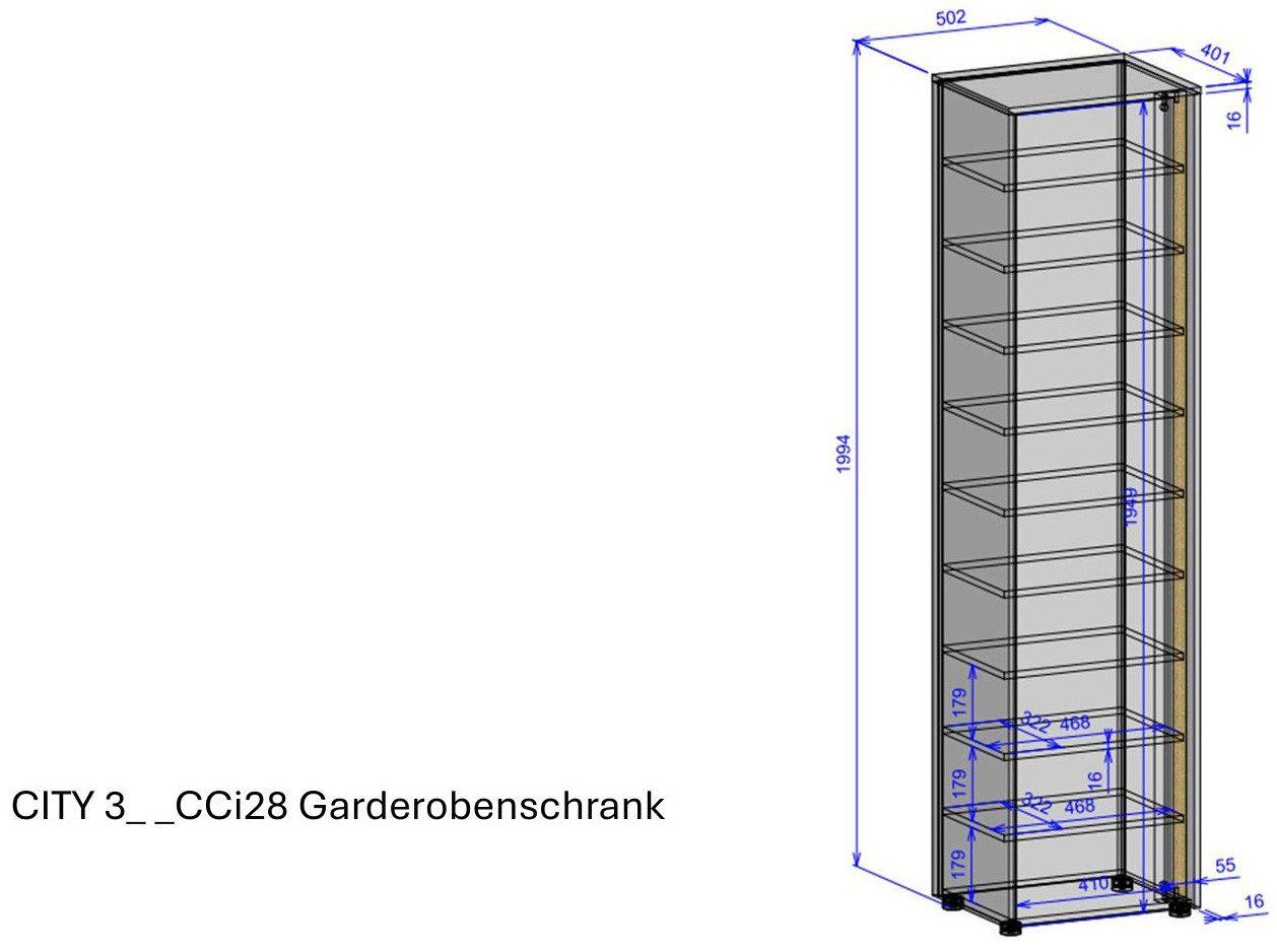 Schuhschrank mit Stauraum 50 cm breit - Bild 5