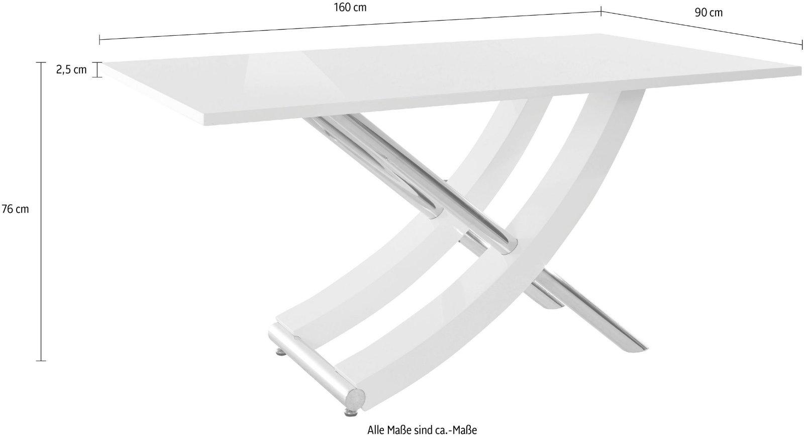 Moderner Esstisch 160 cm Hochglanz - Bild 6
