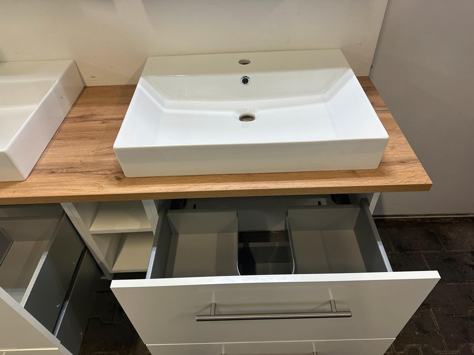 Doppelwaschtisch Eiche Landhaus 165 cm - Bild 8