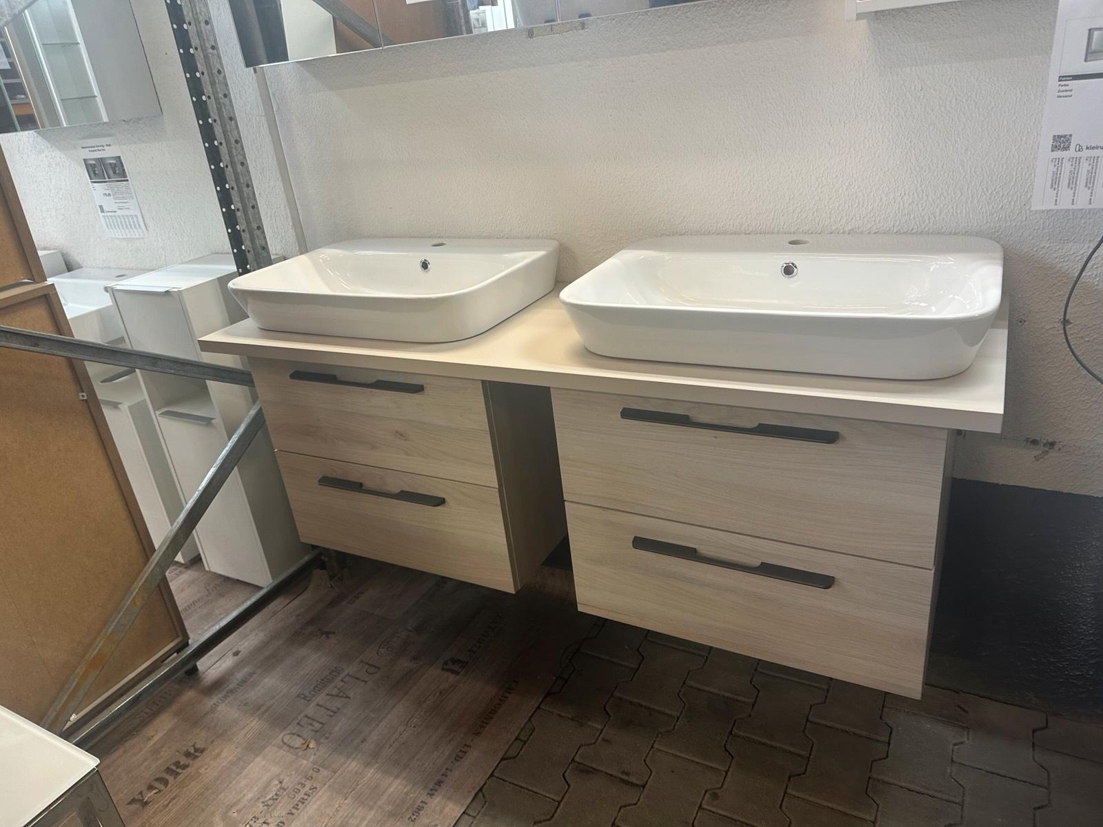 Doppelwaschtisch Eiche Dekor 150 cm - Bild 3