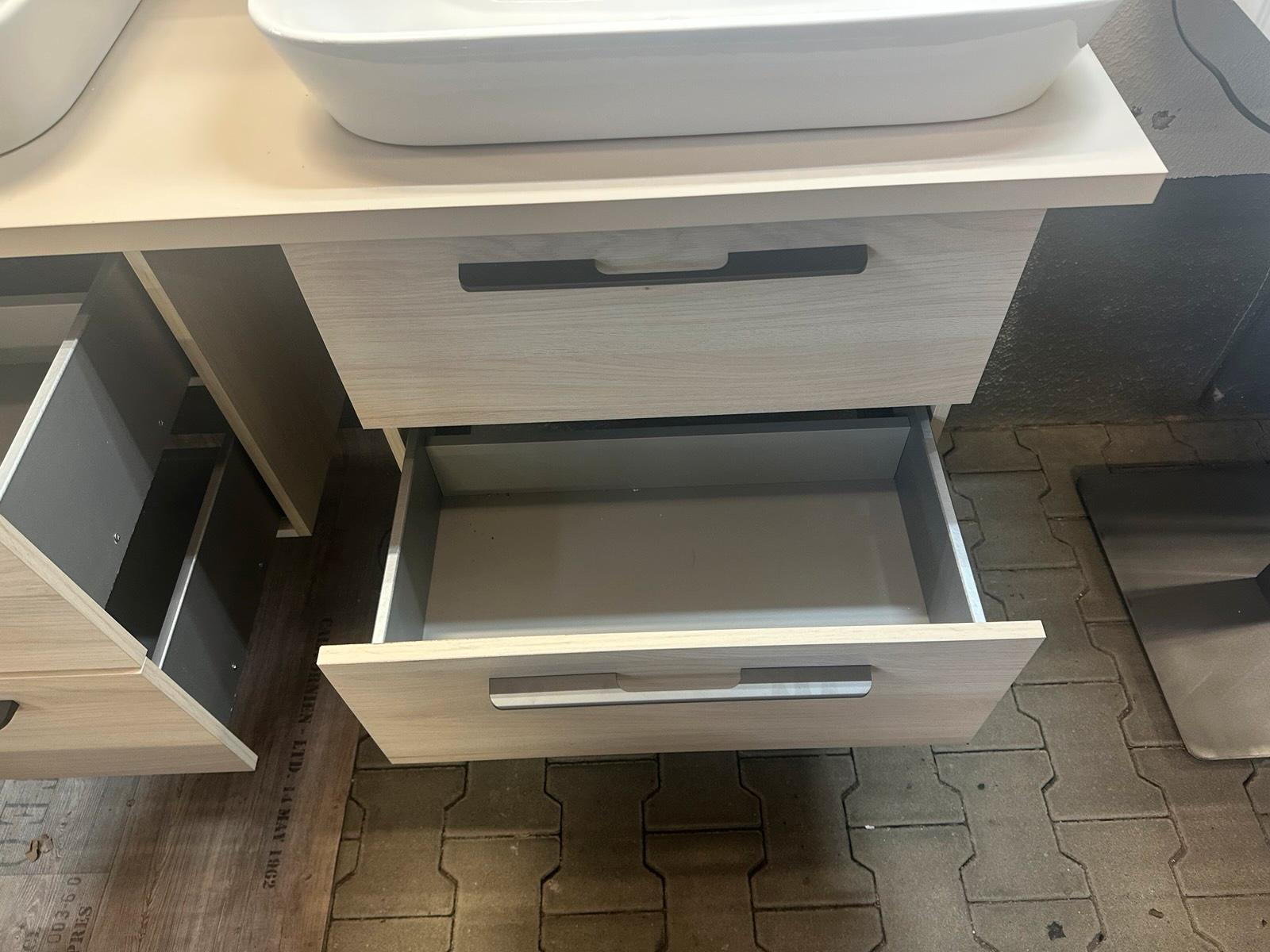 Doppelwaschtisch Eiche Dekor 150 cm - Bild 8