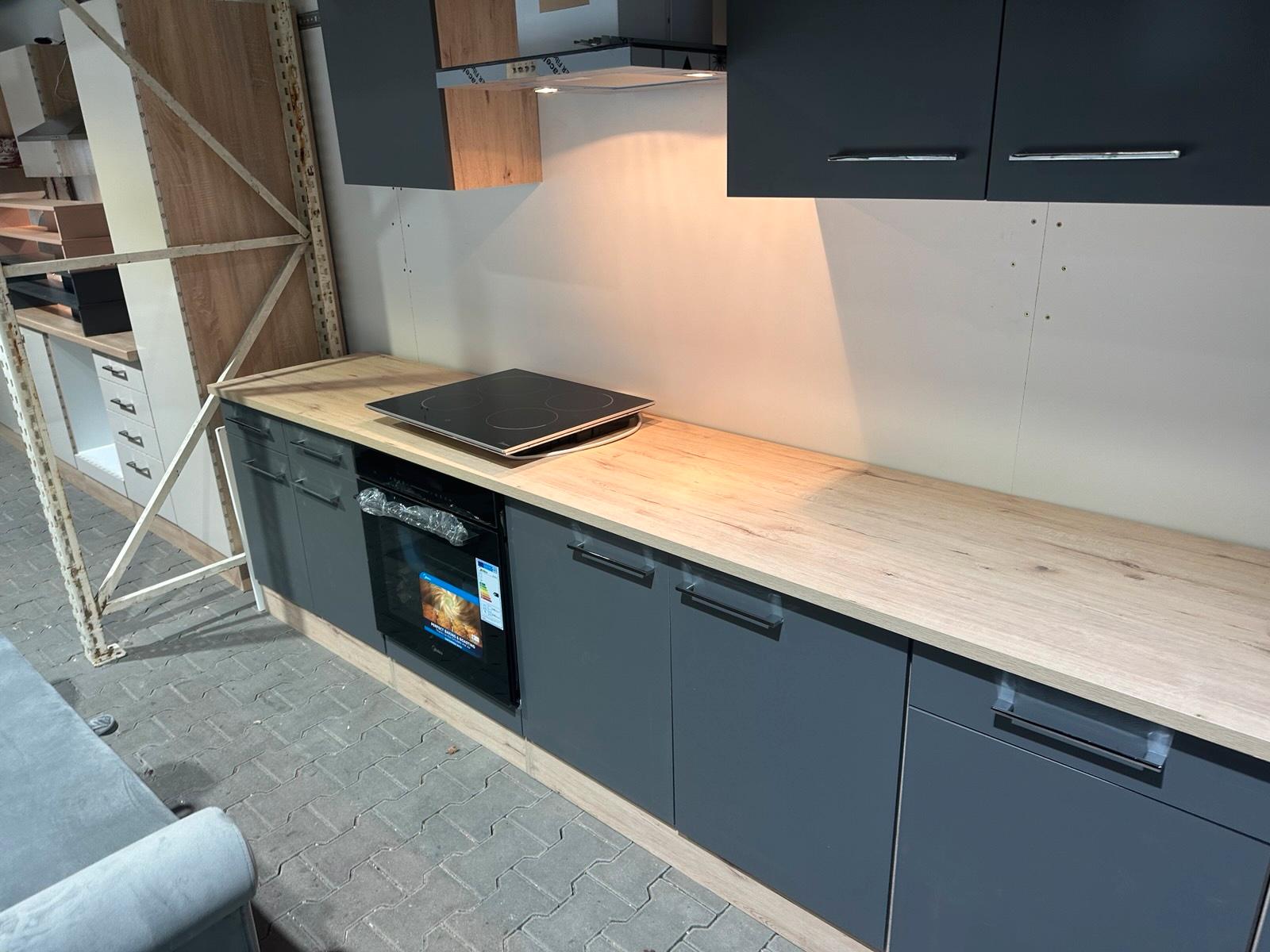 Moderne Küche Basaltgrau mit Elektrogeräten 320 cm - Bild 3