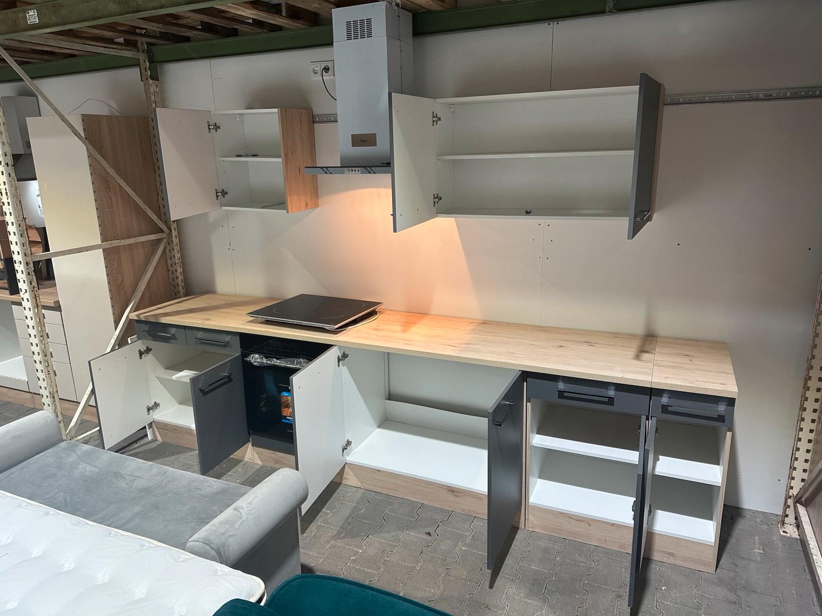 Moderne Küche Basaltgrau mit Elektrogeräten 320 cm - Bild 4