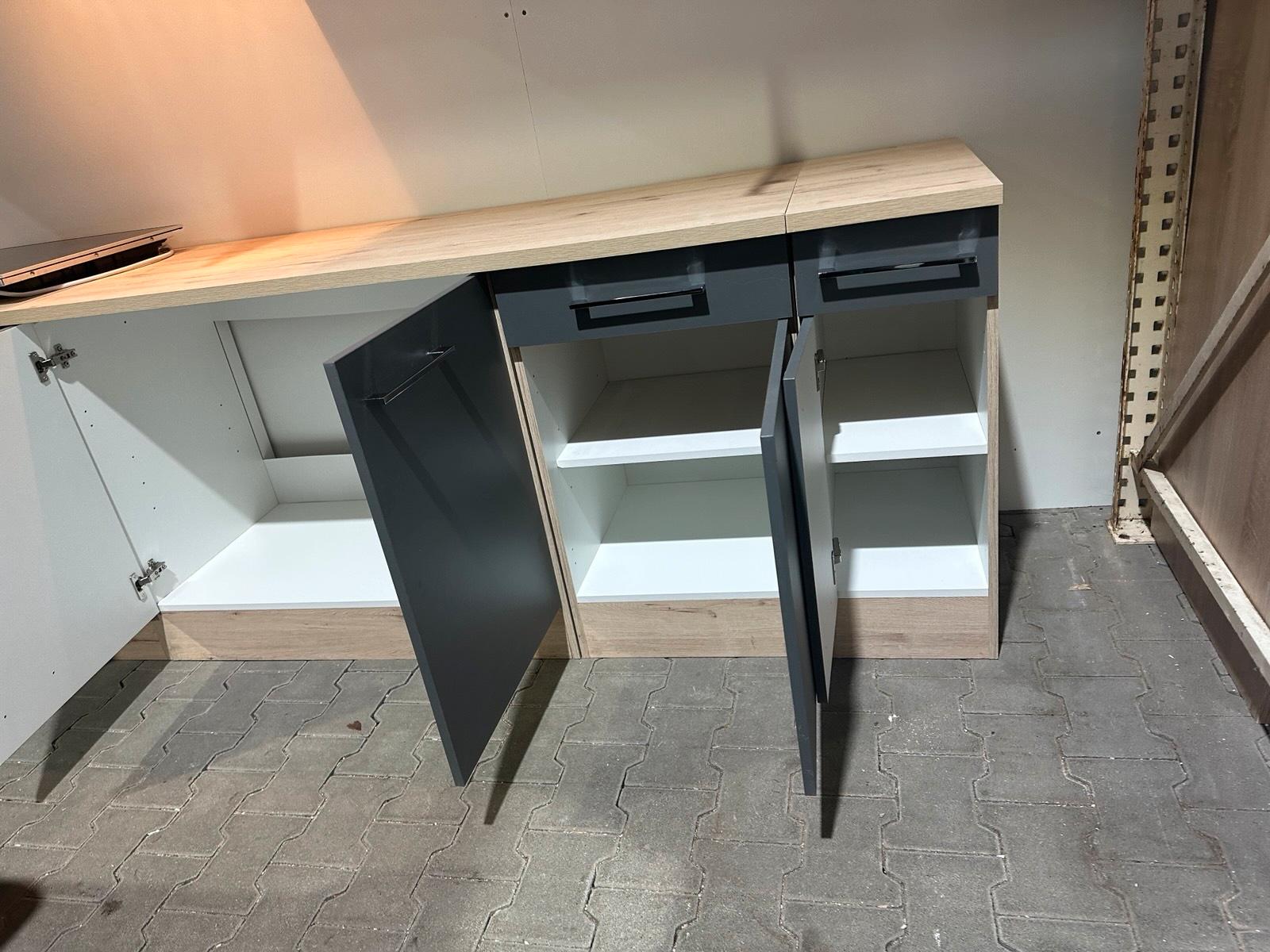 Moderne Küche Basaltgrau mit Elektrogeräten 320 cm - Bild 6